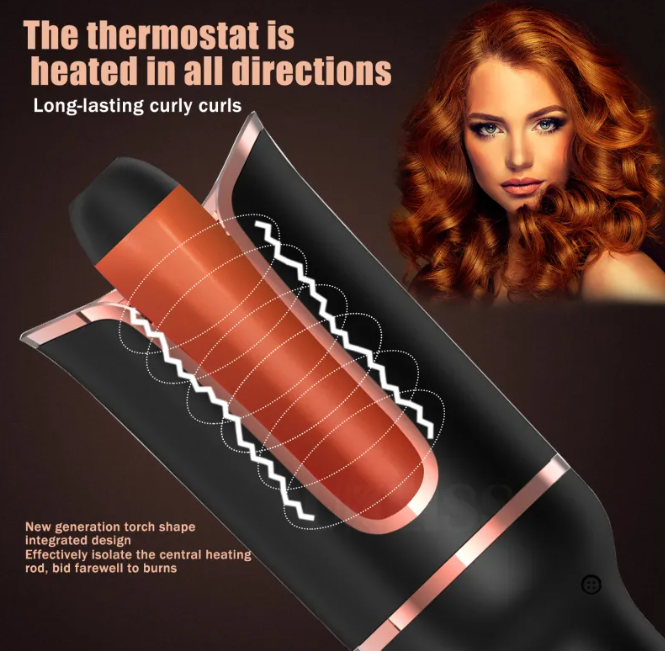 Fer à Boucler Automatique Professionnel - Technologie Ionique Anti-Frizz