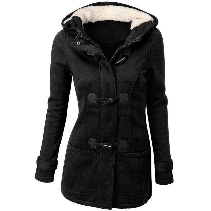 Manteau Mi-Long Matelassé à Capuche – Veste Coton Chaude Femme PL971STORE