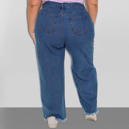 Jean Papillon Taille Haute Grande Taille – Denim Stretch Sculptant