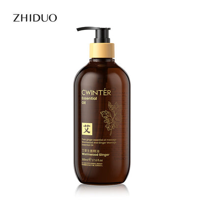 Huile de Massage Gingembre & Armoise 500ml - Soin Corps Hydratation Profonde PL971STORE