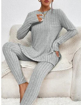 Ensemble Pantalon Taille Haute & Top Manches Longues - Tailleur Femme Élégant Une Pièce PL971STORE