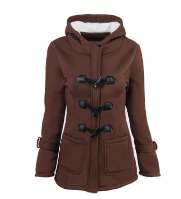 Manteau Mi-Long Matelassé à Capuche – Veste Coton Chaude Femme PL971STORE