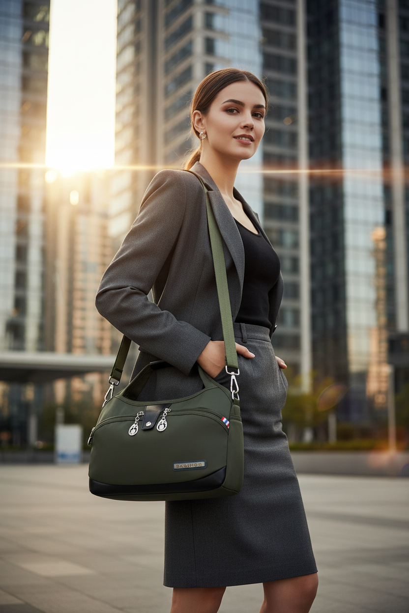 Sac Bandoulière Nylon Femme RFID Décontracté Chic Tout-en-Un PL971STORE