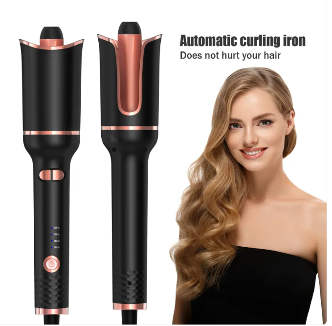 Fer à Boucler Automatique Professionnel - Technologie Ionique Anti-Frizz