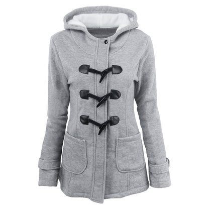 Manteau Mi-Long Matelassé à Capuche – Veste Coton Chaude Femme PL971STORE